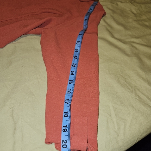 Naif Womens Rustic Red Orange Open Front Blouse with Relaxed Fit & Belt Large - Picture 13 of 15